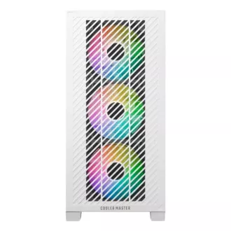 Ohišje Cooler Master Elite 301, mATX, prozorna stranska plošča, 3x 120mm ARGB ventilator, belo
