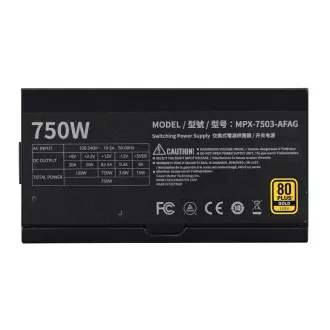 Cooler Master napajalnik 750W MWE Gold 3, 120mm, 80  Gold, popolnoma modularen, ATX 3.1
