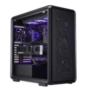 Cooler Master ohišje MasterFrame 600 Black, prozorna stranska plošča, ATX, 3x 140mm ventilator, 1x 120mm ventilator, črno