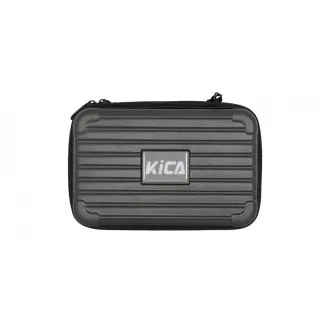 KiCA Pro masažna pištola, zaslon na dotik, 3 načini, 3 glave, dvojna penetracija, iz letalskega aluminija, siva