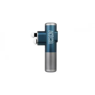 KiCA Pro masažna pištola, zaslon na dotik, 3 načini, 3 glave, dvojna penetracija, letalski aluminij, modra