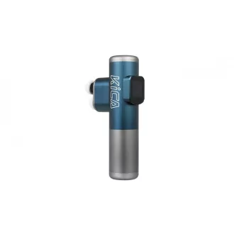 KiCA Pro masažna pištola, zaslon na dotik, 3 načini, 3 glave, dvojna penetracija, letalski aluminij, modra