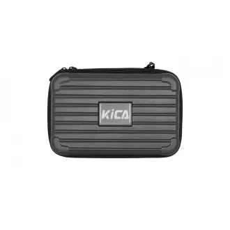 KiCA Pro masažna pištola, zaslon na dotik, 3 načini, 3 glave, dvojna penetracija, letalski aluminij, modra