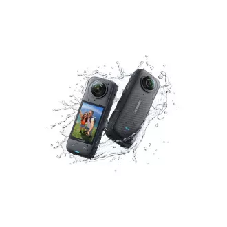 Akcijska kamera Insta360 X4, 8K/30 sličic na sekundo, 4K/do 100 sličic na sekundo, 6-osni žiroskop, 360° pogled, aktivni HDR, vodoodporna
