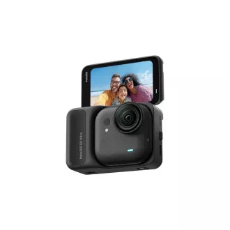 Miniaturna akcijska kamera Insta360 GO Ultra, 4K Ultra HD, 60 sličic na sekundo, magnetni sistem za pritrditev, črna