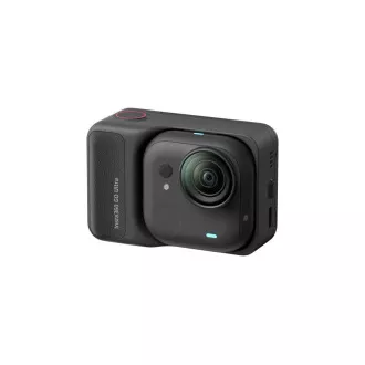 Miniaturna akcijska kamera Insta360 GO Ultra, 4K Ultra HD, 60 sličic na sekundo, magnetni sistem za pritrditev, črna