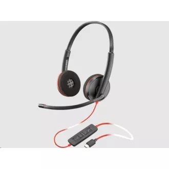 Slušalke Poly Blackwire 3220, adapter USB-C/A, stereo (v razsutem stanju)