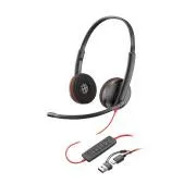 Slušalke Poly Blackwire 3220, adapter USB-C/A, stereo (v razsutem stanju)
