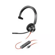 Slušalke Poly Blackwire 3310 MS Teams, adapter USB-C/A, mono