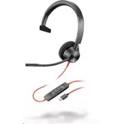 Slušalke Poly Blackwire 3310, adapter USB-C/A, mono