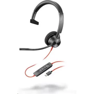 Slušalke Poly Blackwire 3310, adapter USB-C/A, mono