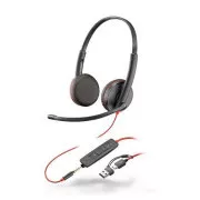 Poly Blackwire 3325 MS Teams slušalke, 3,5 mm jack   adapter USB-C/A, stereo