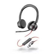 Poly Blackwire 8225 MS Teams slušalke, adapter USB-C/A, stereo