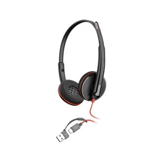 Slušalke Poly Blackwire 3220, adapter USB-C/A, stereo Slušalke Poly Blackwire 3220, adapter USB-C/A, stereo