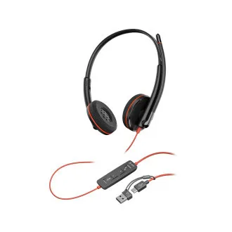 Slušalke Poly Blackwire 3220, adapter USB-C/A, stereo Slušalke Poly Blackwire 3220, adapter USB-C/A, stereo