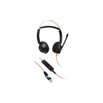 Slušalke Poly Blackwire 5220, 3,5 mm jack   adapter USB-C/A, stereo
