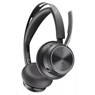Poly Voyager Focus 2 MS Teams s stojalom za polnjenje, adapterjem USB-A/C, stereo