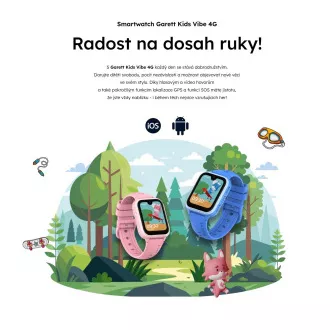Pametna ura Garett Kids Vibe 4G AMOLED Blue