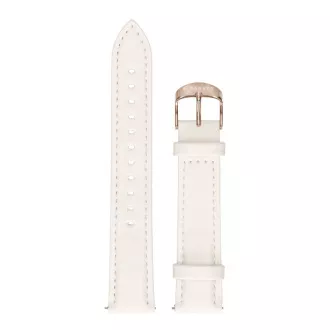 Garett univerzalni pas 18 mm, bel z zlatim usnjem