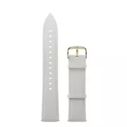 Garett univerzalni pas 20 mm, bel z zlato zaponko, usnje