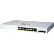 Cisco stikalo CBS220-24P-4X (24xGbE, 4xSFP , 24xPoE , 195W) - REFRESH
