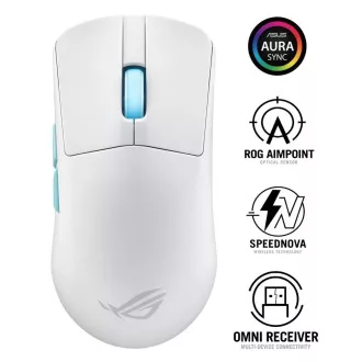 ASUSova miška ROG Harpe Ace Aim Lab Edition, Bluetooth, bela