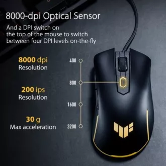 ASUS miška TUF GAMING M3 GEN II (P309), žična, črna ASUS miška TUF GAMING M3 GEN II (P309), žična, črna