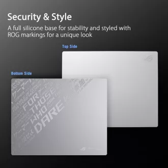 ASUS podloga za miško ROG Moonstone ACE (velikost L / bela), steklo
