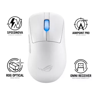 ASUS miška ROG Keris II Ace, brezžična gaming miška, bela