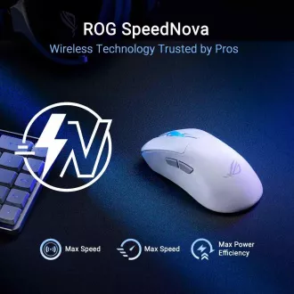 ASUS miška ROG Keris II Ace, brezžična gaming miška, bela