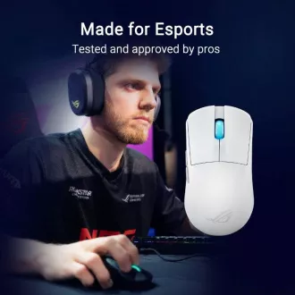 ASUS gaming miška ROG Harpe Ace Mini, brezžična BT, RF 2,4 GHz, bela