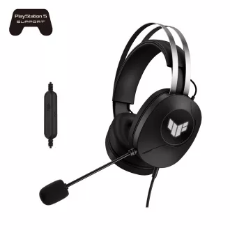ASUS slušalke TUF Gaming H1 GEN II, žične gaming slušalke, črne