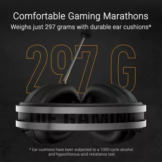ASUS slušalke TUF Gaming H1 GEN II, žične gaming slušalke, črne