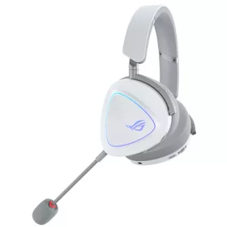 ASUS slušalke ROG DELTA II, brezžične 2,4 GHz, ARGB, bele