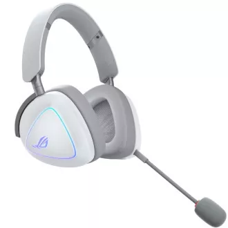 ASUS slušalke ROG DELTA II, brezžične 2,4 GHz, ARGB, bele