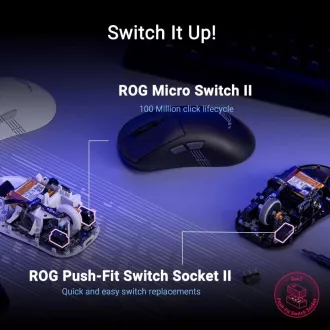 ASUS miška ROG Keris II Origin, brezžična gaming miška, črna