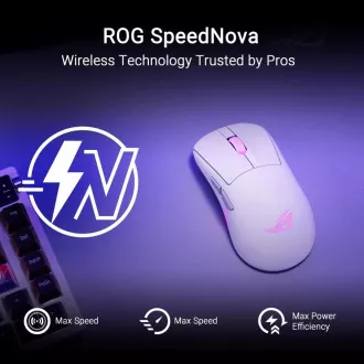 ASUS miška ROG Keris II Origin, brezžična gaming miška, bela
