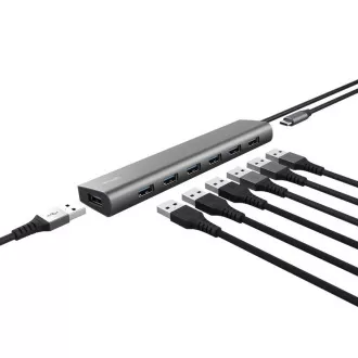 TRUST Hub HALYX, 7-portno vozlišče USB 3.2 Gen1