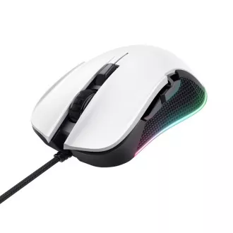 TRUST GXT 922W YBAR Eco Gaming Mouse, optična, USB, bela