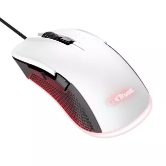 TRUST GXT 922W YBAR Eco Gaming Mouse, optična, USB, bela