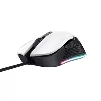 TRUST GXT 922W YBAR Eco Gaming Mouse, optična, USB, bela