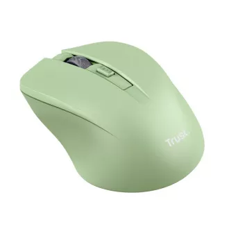 TRUST miška Mydo tiha brezžična miška, optična, USB, zelena