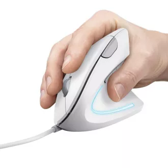 TRUST Verto Vertical Mouse Ergonomska miška, USB, bela