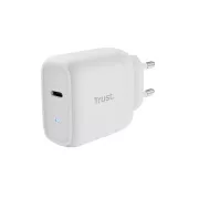 TRUST Charger 45W Maxo, USB-C, stenski polnilnik, 2m kabel USB-C, bela