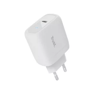TRUST Charger 45W Maxo, USB-C, stenski polnilnik, 2m kabel USB-C, bela