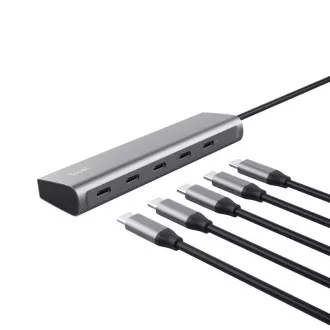 TRUST Halyx aluminijasto 5-portno vozlišče USB 3.2 Gen1