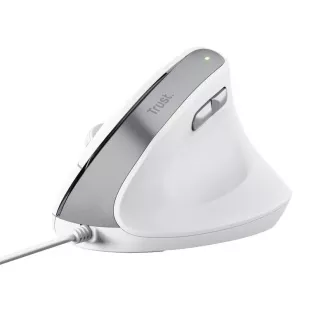 TRUST miška Bayo II Ergonomska navpična miška, USB, bela