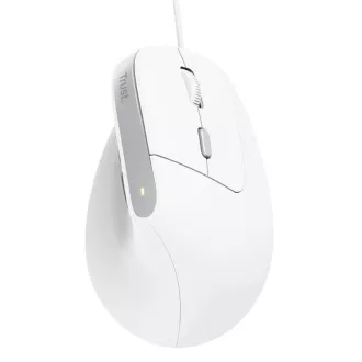 TRUST miška Bayo II Ergonomska navpična miška, USB, bela