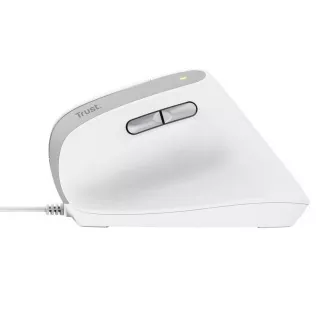 TRUST miška Bayo II Ergonomska navpična miška, USB, bela