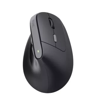 TRUST Bayo II Ergonomska navpična miška, brezžična, črna